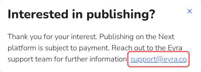 Dialog: Interested in publishing?